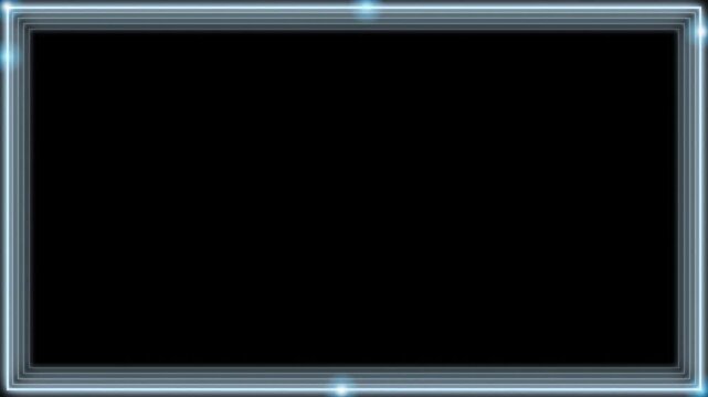 Pulsing Neon Strobe Light Border Frame Seamless Loop