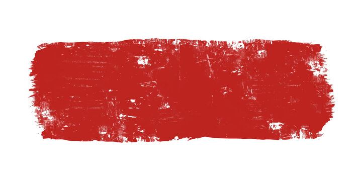 red paint brush strokes on torn grunge paper banner background with texture and empty space