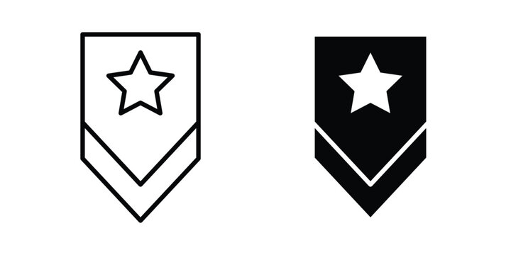 Military rank badge icon