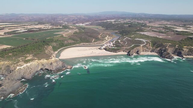 Aerial View of Odeceixe in Portugal