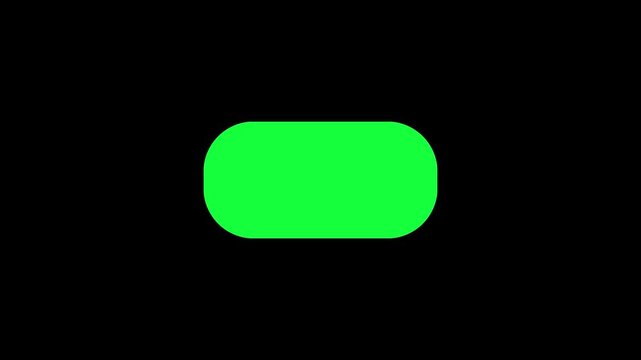 Abstract green liquid blob morphing and floating with smaller droplets on a solid black background. Smooth fluid animation.
