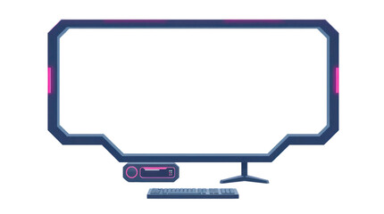 Gaming Stream Interface Overlay with Modern Design and Neon Pink Accents © ZeinLens