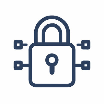 a heavy lock and key of internet