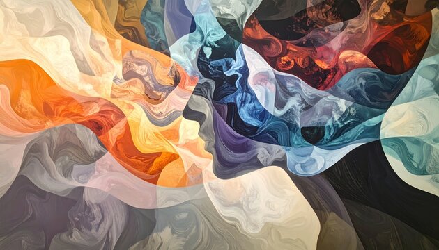 Abstract Mindscape - A Colorful Exploration of Inner Thoughts.