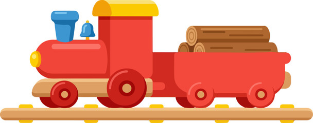 Red Toy Train Engine. © maxi