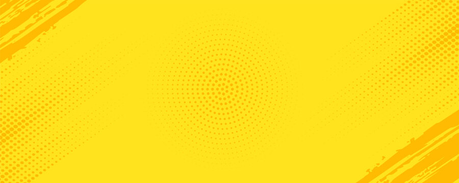 PrintModern Retro comic yellow background raster gradient halftone  stock vector sports