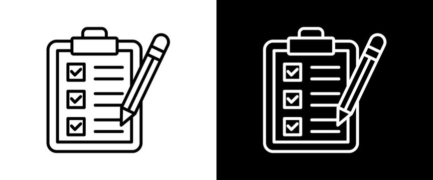 Report  white and black icon set design