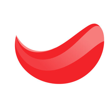Red lip shape flat design icon