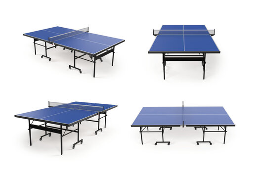 Four tables tennis with no background