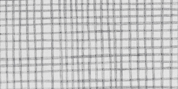 Grid pattern drawing pencil sketch on white paper with intersecting lines