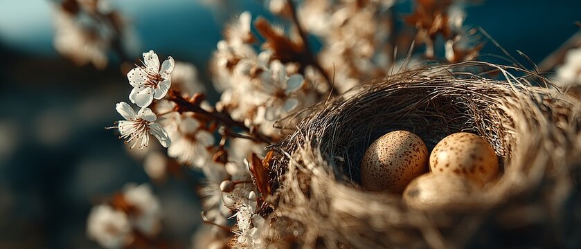 Beneath the blossoms: a peaceful sanctuary of new beginnings. Bl