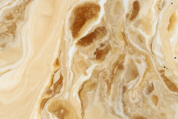 Obraz premium Delicious coffee with milk as background, top view
