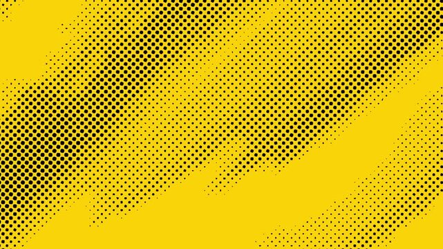 Yellow Comic Book Halftone Texture Pattern 4K