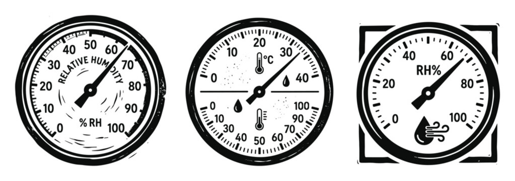 Analog humidity measurement sensors climate monitor dial tools