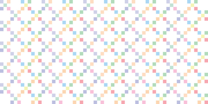 Pastel Colored Geometric Pixel Pattern Background