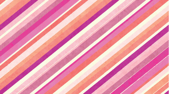 Vibrant Diagonal Pink and Orange Striped Wallpaper Background