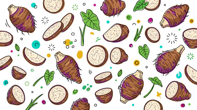 Seamless pattern featuring assorted nuts and leaves for culinary and food-themed design.