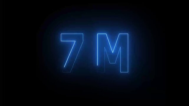  '7M' logo inside, perfect for minimalist branding videos, digital effects, and professional video openers.