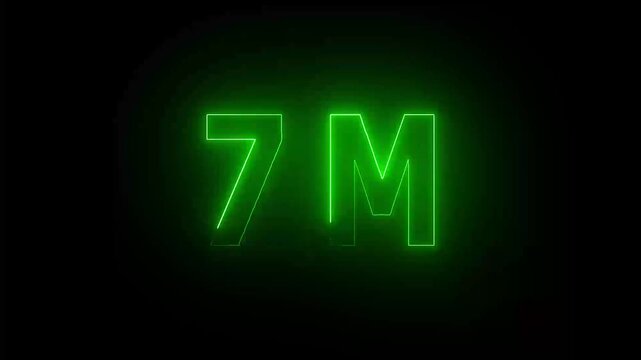  '7M' logo inside, perfect for minimalist branding videos, digital effects, and professional video openers.
