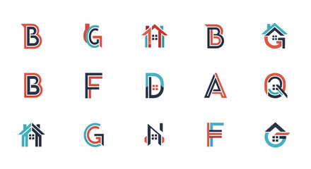 Alphabet Logo Collection: Monograms, Initials, and House Icons © Wahyu