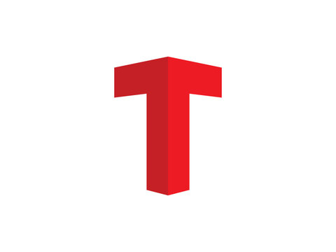 logo t perspective effect. prespective letter T logo design, a logo made simply from the letters T perspective, a logo for construction, real estate, consulting services,