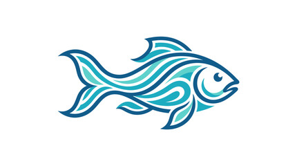 Fototapeta premium Abstract Stylized Fish Logo Design