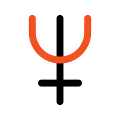 neptune outline color icon © dwi