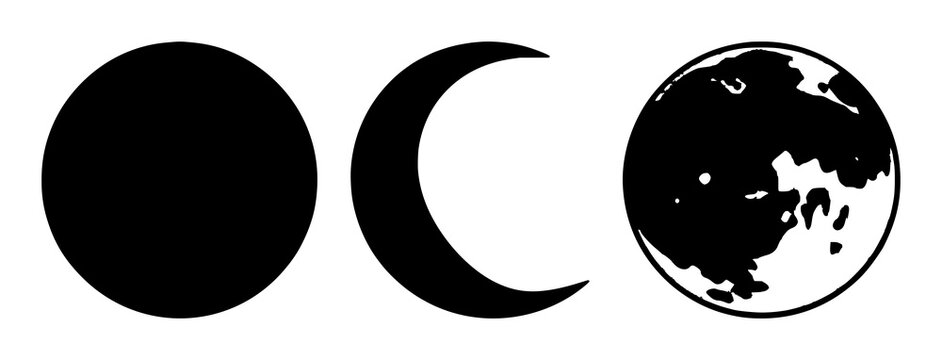 Solid black icon, white background: night mode moon icon set with simple line art design featuring line art, illustrations, graphic resources with vector and design elements