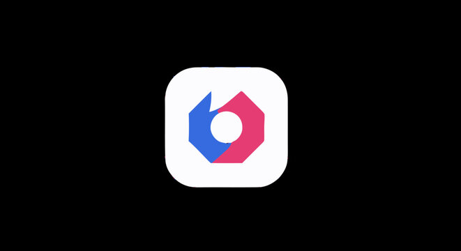 Baidu Wangpan cloud storage mobile application icon isolated on black background.