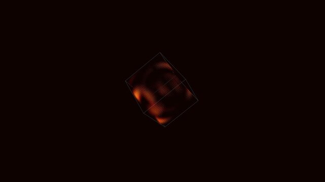 holographic quantum interference cube 3d