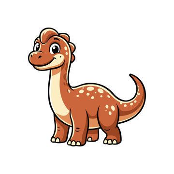 Brontosaurus mascot logo vector design templates simple and modern