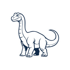 Fototapeta premium Brontosaurus mascot logo vector design templates simple and modern