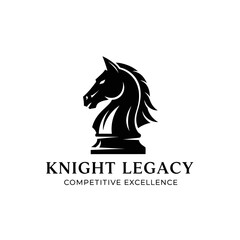 Professional chess knight icon symbolizing strategy and leadership. Suitable for business consulting, legal firms, or gaming logos. © Hivee