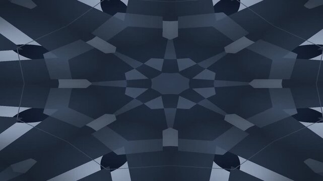Abstract geometric hexagon pattern with symmetrical dark blue shapes