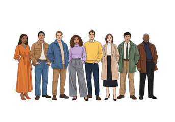 Obraz premium Group of diverse people standing together