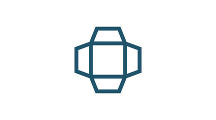 Fototapeta premium Geometric shape design element icon.