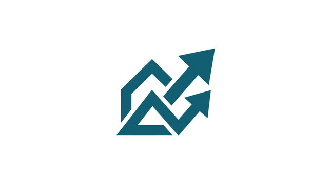 Green Arrow Growth Finance Symbol Logo.