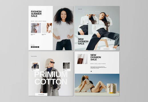 Fashion Sale Social Media Post Layout Set