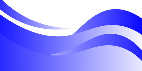 Obraz premium Blue water wave graphic element isolated on white background. Clean abstract sea river waves curve vector pattern for eco friendly branding,