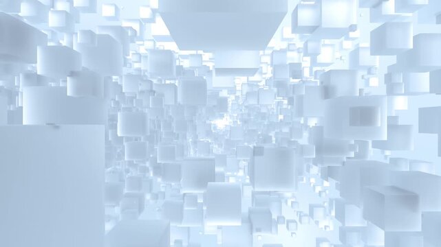 Background Cube BOX Front FlyThrough A 15sec frosted glass Reflaction