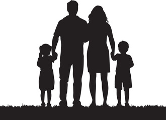 Patriotic Family and Military Silhouette Collection with American Flag USA Independence Day Vector © Tasnim Hossain