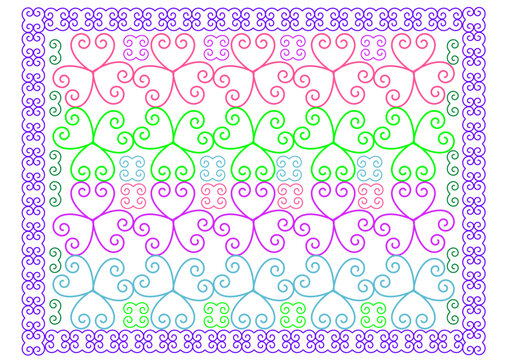 Hmong traditional clothes colorful pattern background to make clothes.