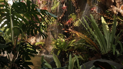 Fototapeta premium Lush Exotic Tropical Vegetation in a Botanical Garden