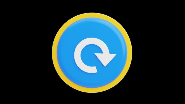 3D Retry Button | Alpha Channel