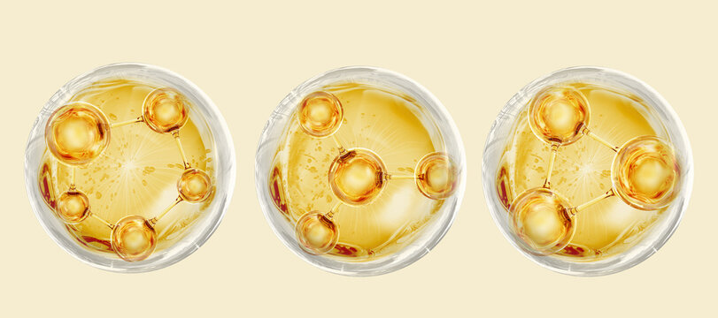 gold molecule for cosmetics product