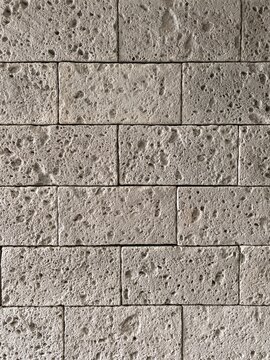 Porous natural stone tile wall texture
