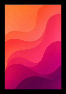 Abstract red and orange wavy layered background with abstract, gradient