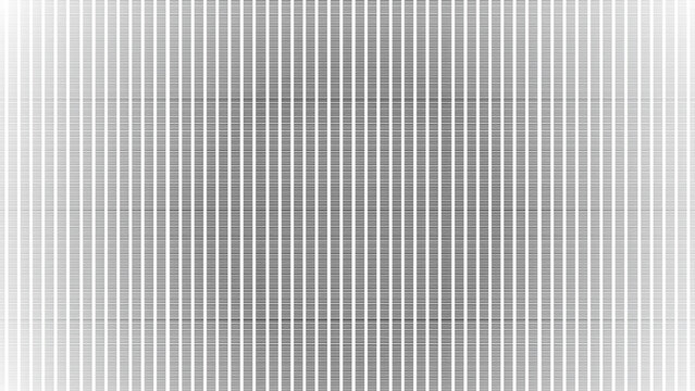 A minimalist black and white geometric texture displays an intricate gradient design of linear details.