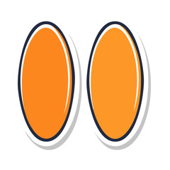 Fototapeta premium Flat design orange pair isolated