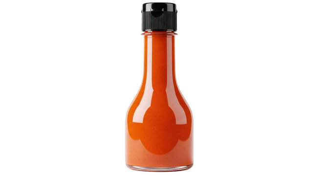 Bottle of hot sauce isolated on transparent background